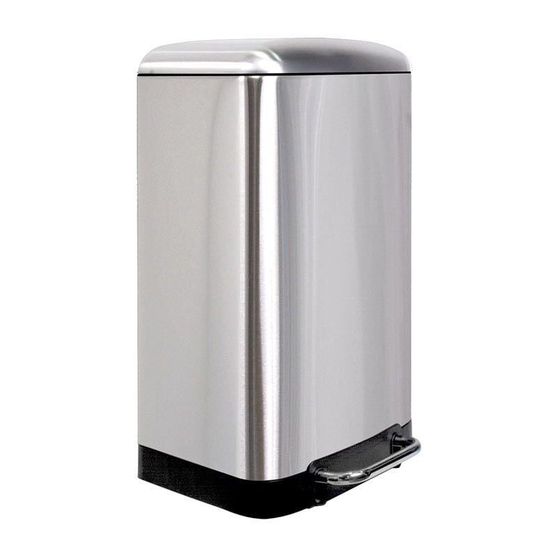 Poubelle à pédale métallique avec seau amovible, base solide antidérapante et pédale renforcée, idéale pour la maison et le bureau, capacité de 30