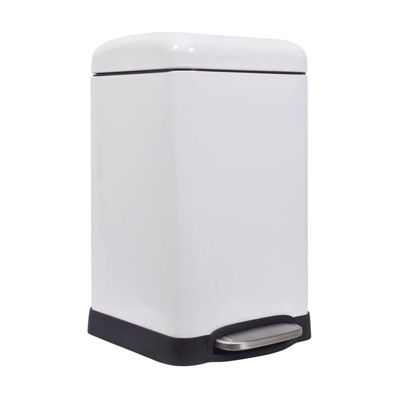 Perel Poubelle à pédale métallique avec seau amovible, base solide et pédale antidérapante, idéale pour la maison et le bureau, capacité 20 litres,