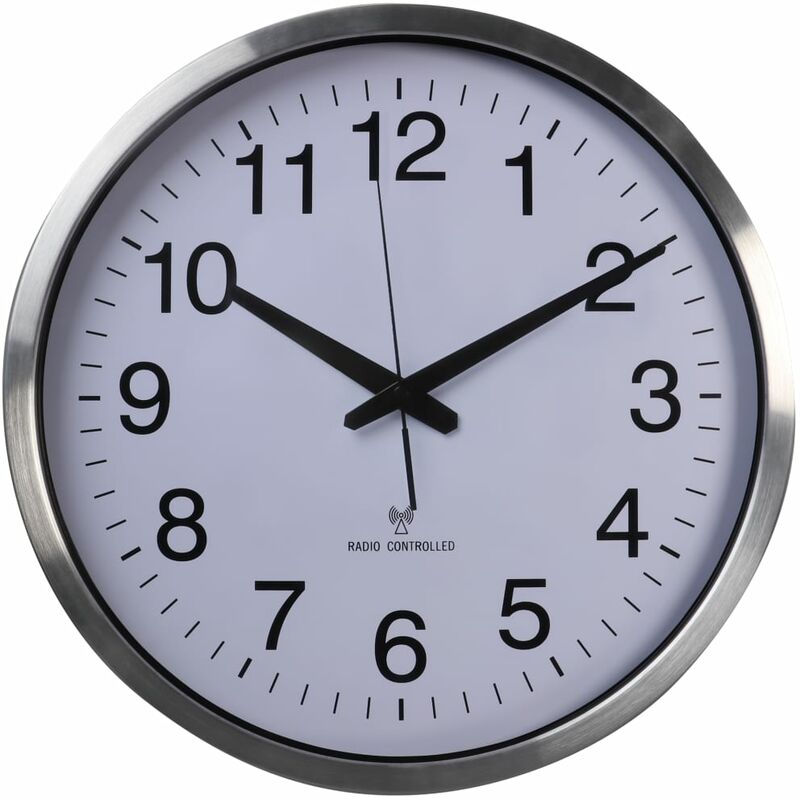 

Perel Reloj de pared blanco y plateado 50 cm - Blanco