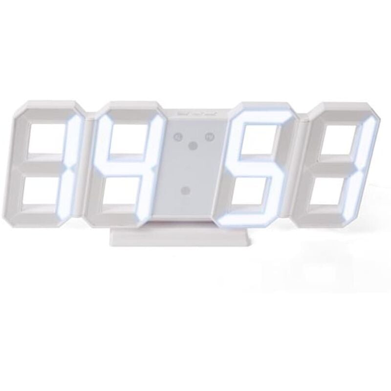 

Reloj LED 3D blanco - Blanco - Perel