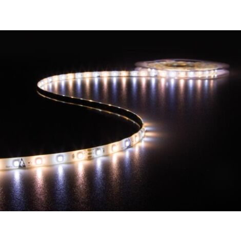 Perel Set mit LED-Streifen, Controller und Netzteil, 300 helle 3528 LEDs, 5 m, warm- und kaltweiß