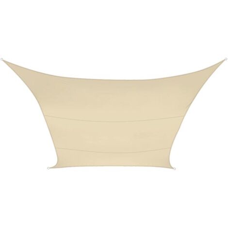 Perel Sombreado Velo, Permeable, Transpirable, 3.6 x 3.6 m, 180 g/m², Pehd, Cuadrado, champán