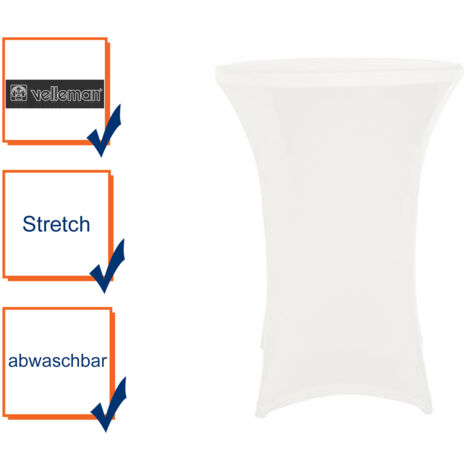 Perel Standing table cover Stehtischüberzug Weiß FP200