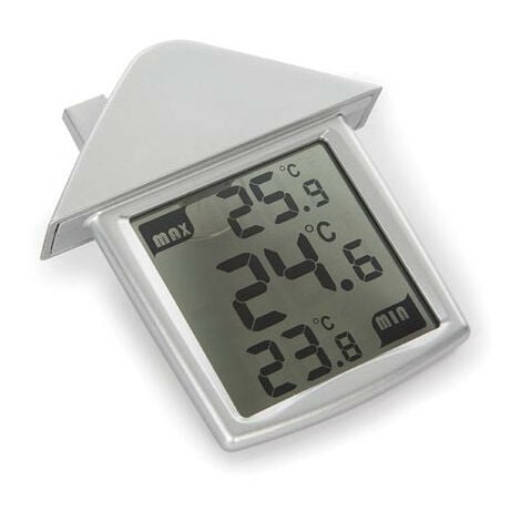 Perel Thermomètre de fenêtre transparent avec indications min/max (WC216)