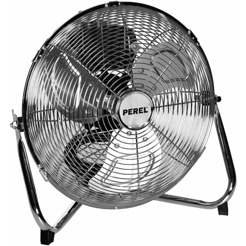 

Ventilador de suelo cromado 30 cm - Plateado - Perel
