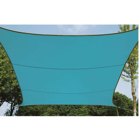 Voile solaire carré 3.6 x 3.6m turquoise