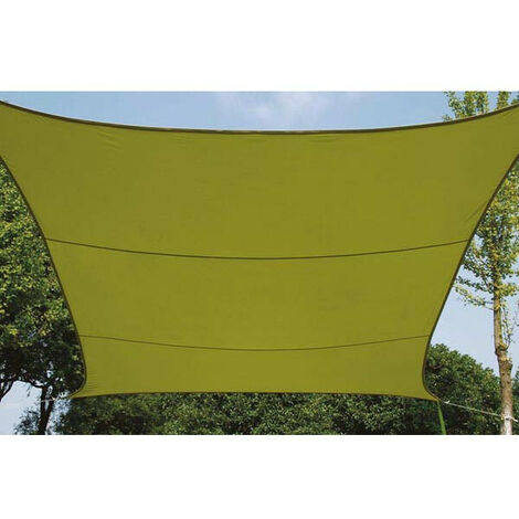 Voile solaire - carre - 5 x 5 m -  couleur: vert lime