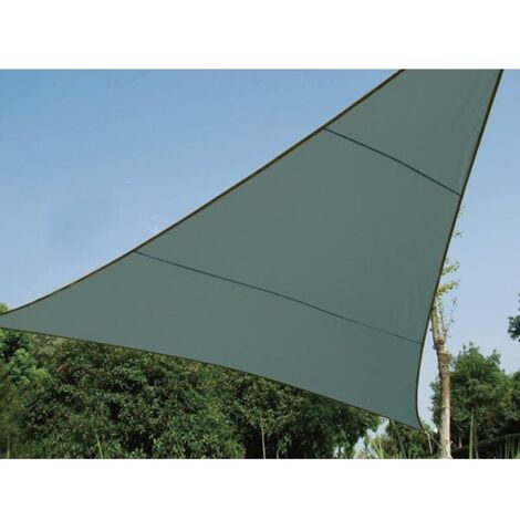 Perel – Voile d'ombrage triangle 5 x 5 x 5 m GSS3500GG – Polyester imperméable – Protection UV 90 % – Installation facile avec anneaux inox - RI17335