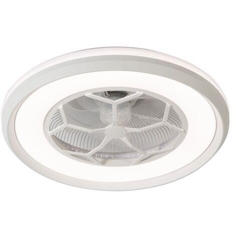 Perenz Ventilatore da Soffitto Bianco con Telecomando LED 44W Funzione Estate-Inverno 50 cm