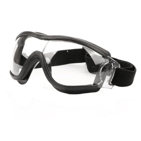 Perfect Fit Arbeitsbrille – Universal Fit Staubbrille – Schutzbrille – Anti-Kratz-Linse, Schwarz