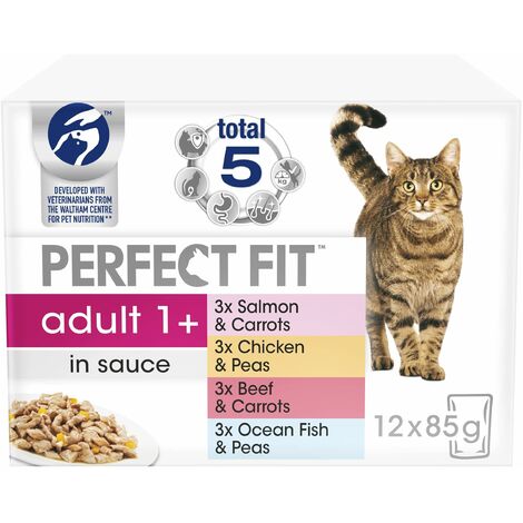 Perfect Fit Cat Pouches Adult 1+ Mixed 12x85g PK4 - 729204