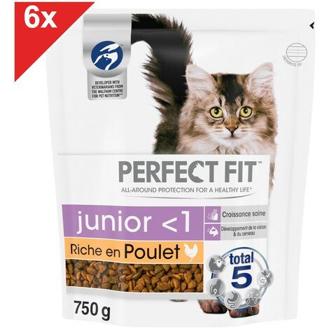 PERFECT FIT Croquettes junior au poulet (6x750g)