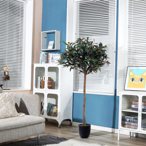 Perfect for Busy Individuals Artificial Olive Tree Decorative Plant in Planter
