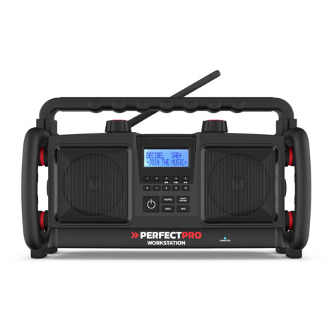 Perfect Pro - Radio de chantier USB (chargeur / lecteur) rechargeable IP65 - WORKSTATION