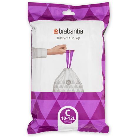 PerfectFit Bags, Code C, 10-12L, 40 Bags