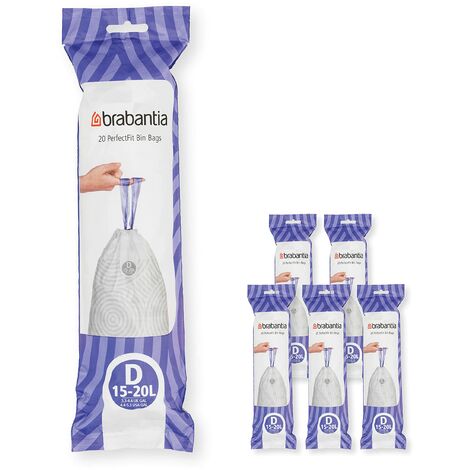 PerfectFit Bags, Code D, 15-20L,120 Bags