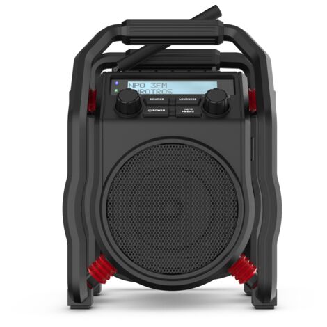 PerfectPro Baustellenradio UBOX400R mit Netzbetrieb oder 9x AA Akku-Batterien