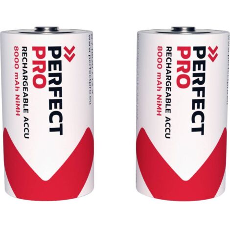 PerfectPro Pile rechargeable LR20 (D) NiMH 8000 mAh 1.2 V 2 pc(s) Y513023