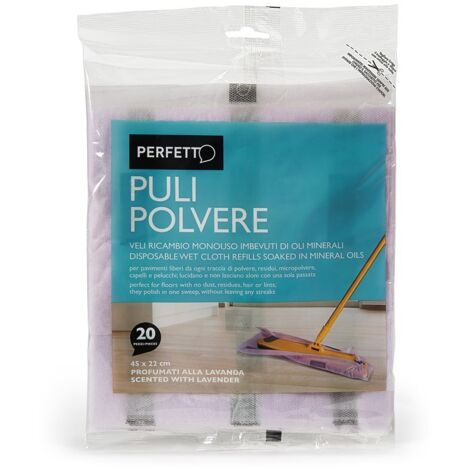 Perfetto Confezione 20 Ricambi Retine Lavanda Pulipolvere