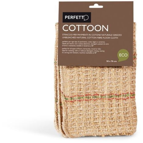 Perfetto Cottoon Panno per Pavimenti, Cotone, Naturale, 70x50 cm - 1 PEZZO