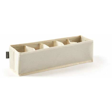 Perfetto Più Easybox Organizer Cassetto Tnt 5 Posti, Tessuto, Ecru, 12.0x40.0x11.0 Cm