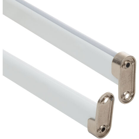 Perfil Aluminio Barra Colgar Ropa para Armario para Tiras LED hasta 12 mm Blanco 2 m Blanco traslúcido