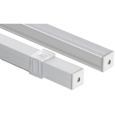 Perfil Aluminio Esquina Triangular 2m para Tira LED hasta 10mm Aluminio 2 m Semi-transparente
