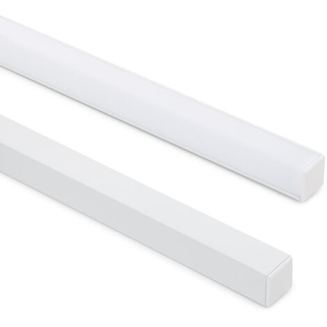 Perfil Aluminio Esquina Triangular 2m para Tira LED hasta 10mm Blanco 2 m Blanco traslúcido