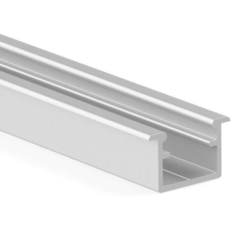 perfil aluminio led embutir kale+ 3m acabados plata mate, negro y blanco acabado plata mate (caja 2)