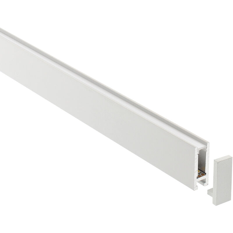 

Perfil aluminio PHANTER S2 para tiras LED, 2 metros, blanco