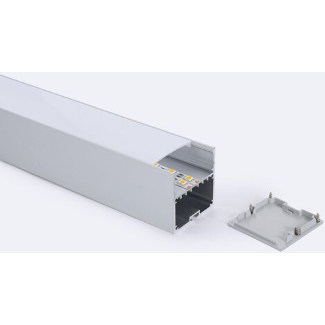 Riel para colgar armario de aluminio ovalado para tiras de luces LED |  Paquete de 10