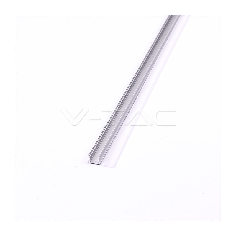 

V-tac - Perfil aluminio STD para tira led en superficie 2 metros - Difusor milky