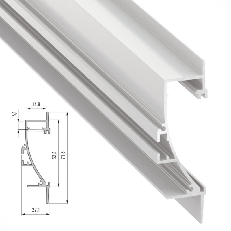 

Perfíl Aluminio TIANO 2,02M | Lacado Blanco (LL-10-0564-20)