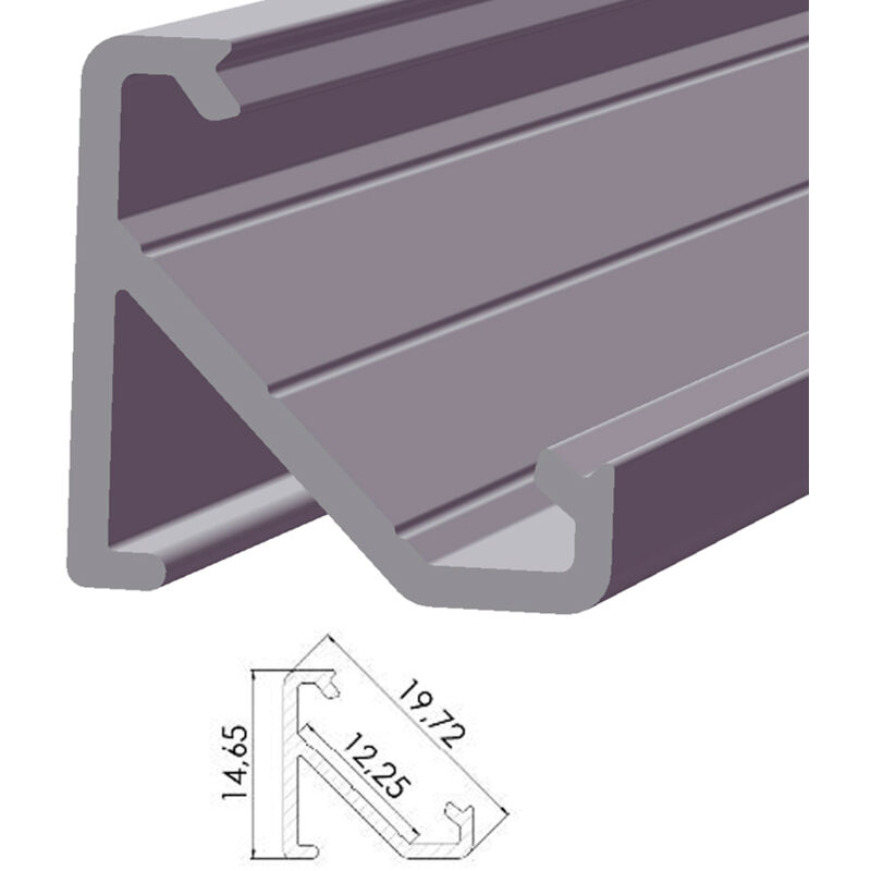 

Perfíl Aluminio Tipo ECO P03 1,00M | Lacado Blanco (LL-10-0640-10)