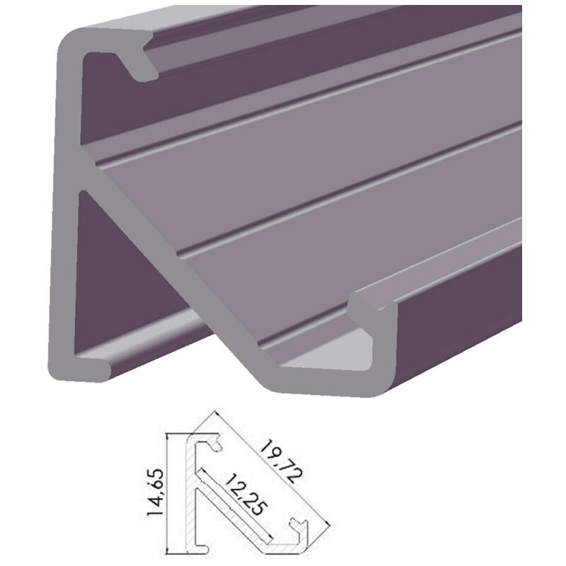 

Perfíl Aluminio Tipo ECO P03 2,02M | Anodizado Negro (LL-10-0640-20)