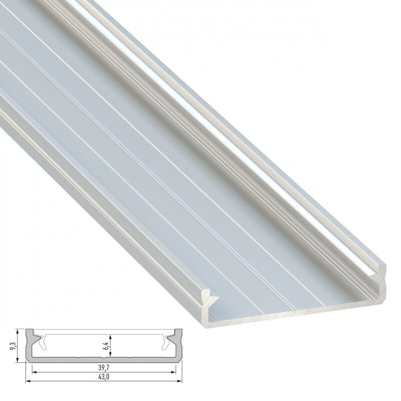 

Perfil Aluminio Tipo SOLIS 2,02M | Anodizado Inox (LL-10-0140-20)