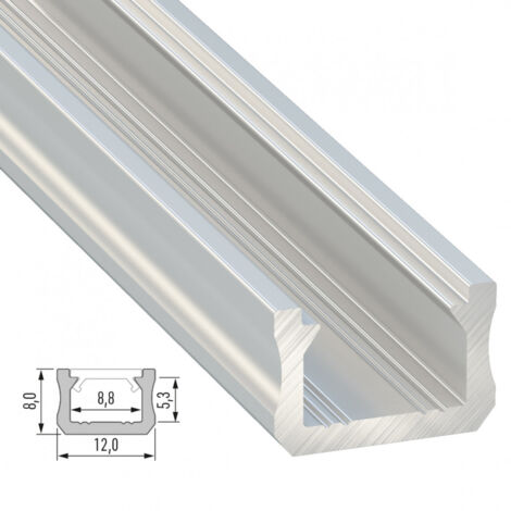 Perfíl Aluminio Tipo X 2,02M