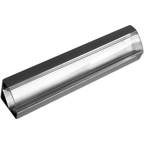 Perfil aluminio tira LED de esquina sup. 2 m - Difusor curvo Milky