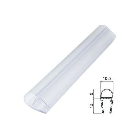 Perfil de junta de plastico(pvc) para mampara de ducha | Cristales: 5-6 mm  | Largo: 1.000 mm