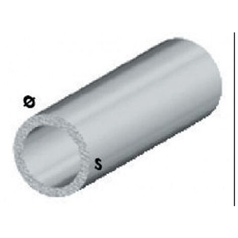 Perfil cromado de 100 mm de altura y tubo redondo de 12 mm de diámetro y 1 mm de espesor.