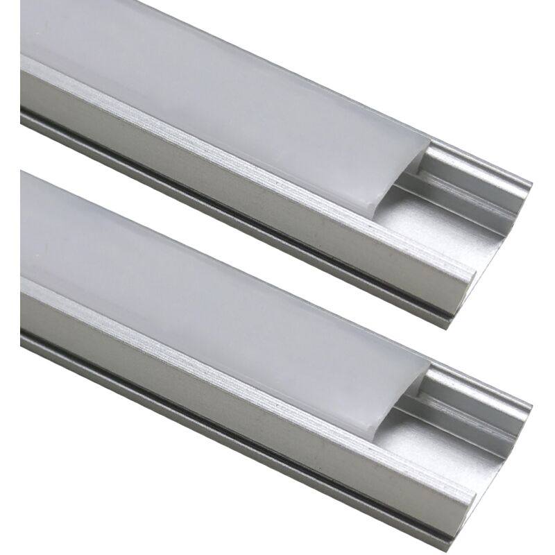 

Led Atomant Sl - Perfil de Aluminio 1M para tira led. Tapones y clips incluidos | Pack 2 Uds. - Pack 2 Uds.