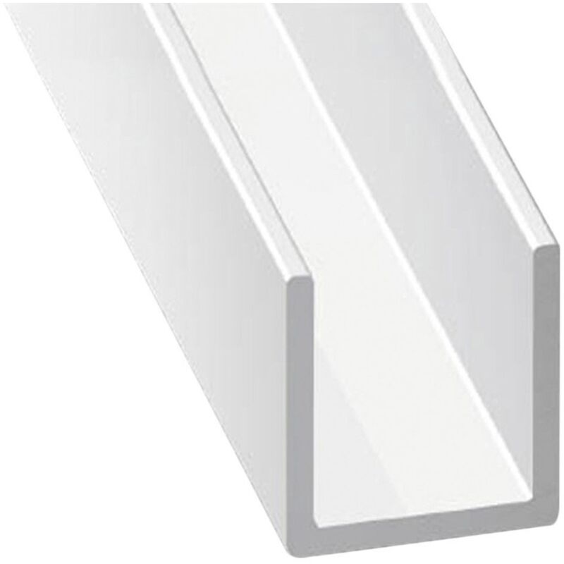 

Perfil de Aluminio Blanco en U - x3 unds - 2'10m
