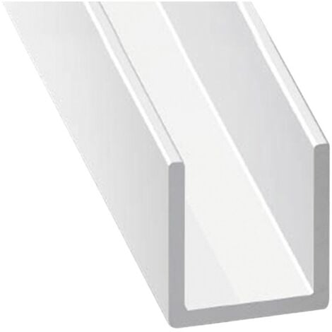 Perfil de Aluminio Blanco en U - x4 unds - 1'50m