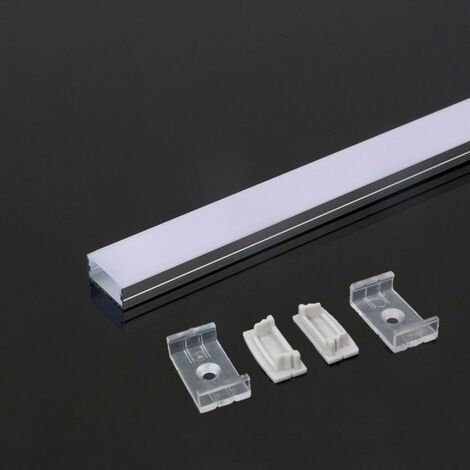 Perfil de aluminio blanco V-TAC para tira LED (longitud máxima: 21,5 mm) 2000 x 23,5 x 9,8 mm