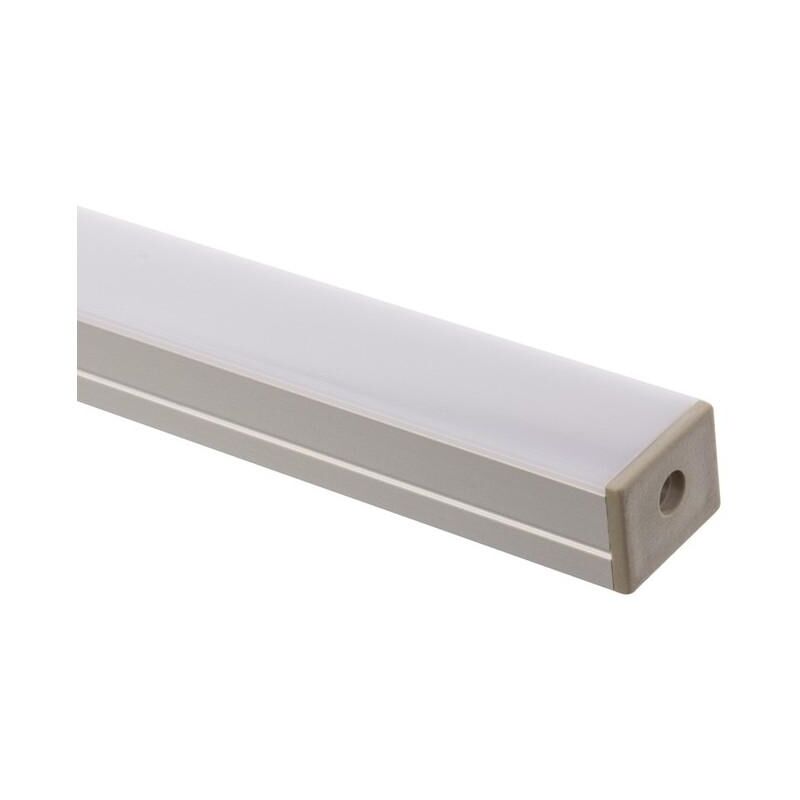 

Perfil de Aluminio de Superficie con Tapa Continua para Tiras LED hasta 16 mm 4m Tapa Traslúcida - 4m