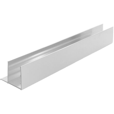 Perfil de aluminio cromado para mampara puerta de ducha h 185