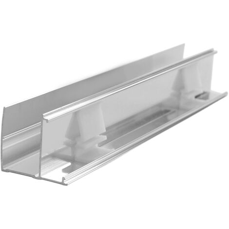 Perfil de aluminio cromado para mampara puerta de ducha h 198
