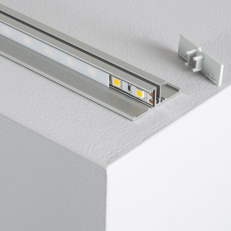 

Perfil de Aluminio Superficie de Moldura Doble 1m para Tira LED hasta 10 mm Translúcido - Translúcido