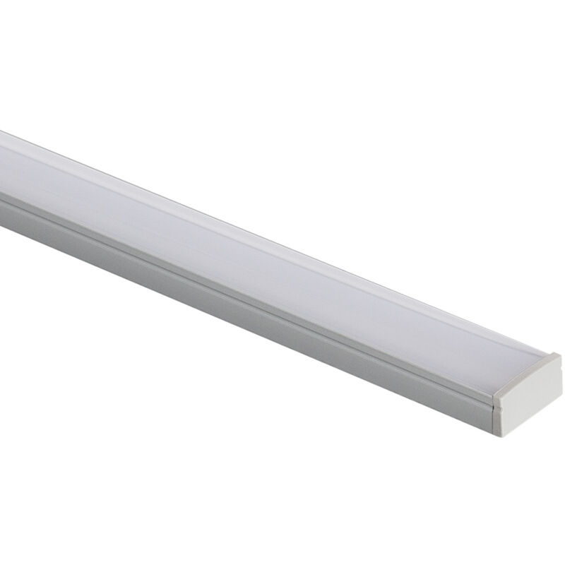 

Perfil de Aluminio Superficie con Tapa Continua para Tiras LED hasta 12 mm 8m Tapa Traslúcida - 8m