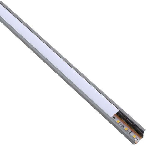 Perfil de aluminio LED LUX SMD2025, DC12V, 8W, 100cm, Blanco cálido